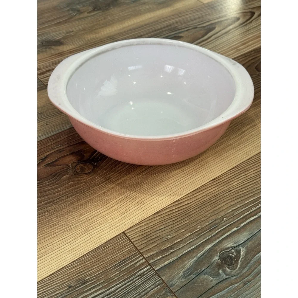 Vintage PYREX Desert Dawn Pink Speckled  2 Qt 024 Round Casserole Dish 1950s USA